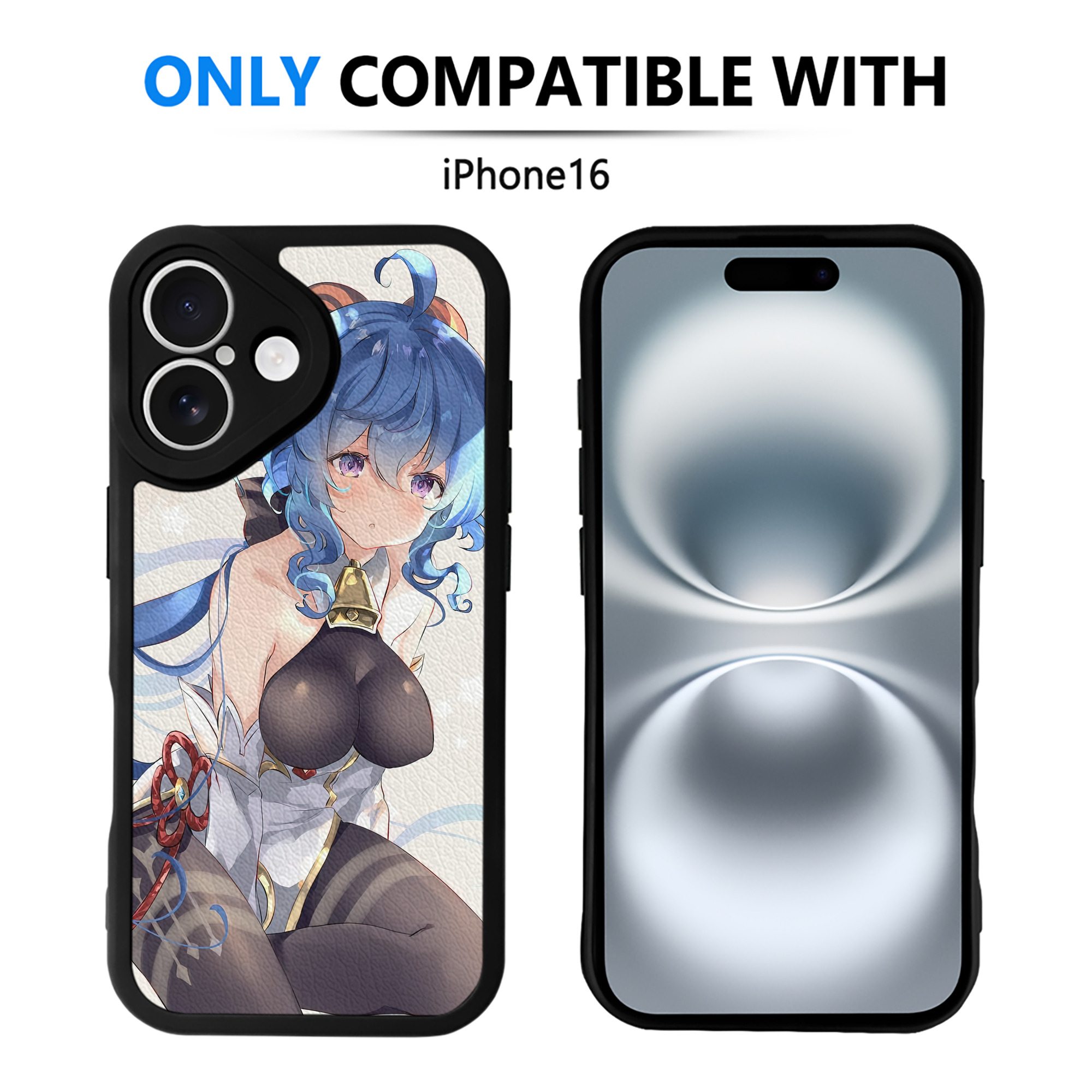 げんし神 genshin 【iPhone 16シリーズ対応】シリコンスマホケース（レザー調） 材質：シリコン